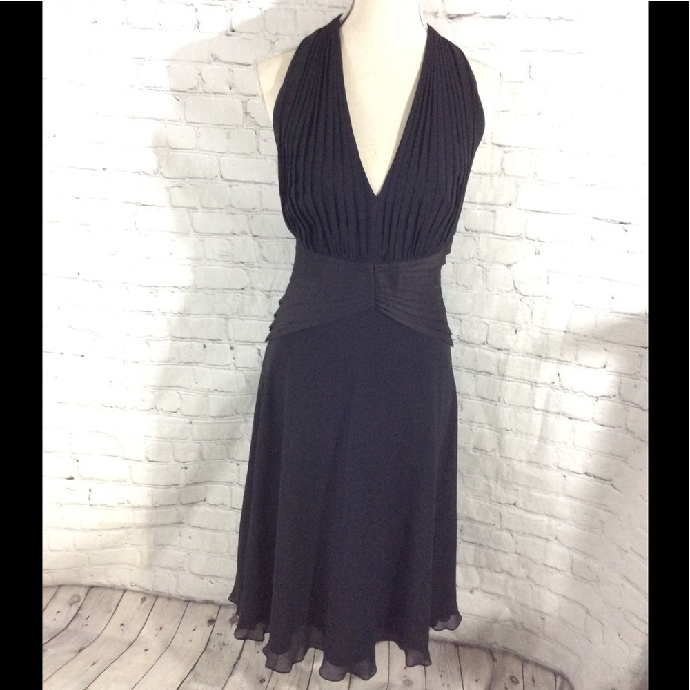 Stunning TADASHI Evening Dress 12 black EUC event